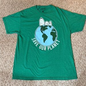 Snoopy “Save Our Planet” Tee, Size Large